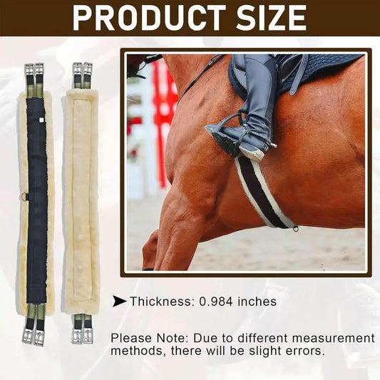 Horses Fleece Girth, Elastic, Stainless Steel, Heavy Duty Breathable Saddle