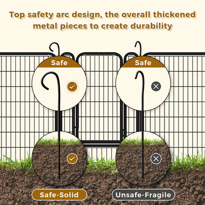 Dog Playpen with Door, Outdoor/Indoor Foldable Metal Pet Fence, Heavy Duty Puppy Exercise Pen for Yard, RV Camping,