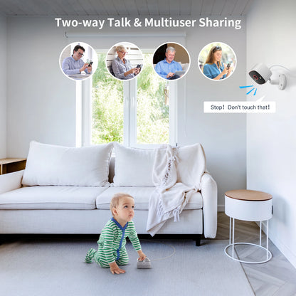 Outdoor/Indoor Security Cameras HD Wireless WiFi/Pet Dog and Cat Camera for Home Security