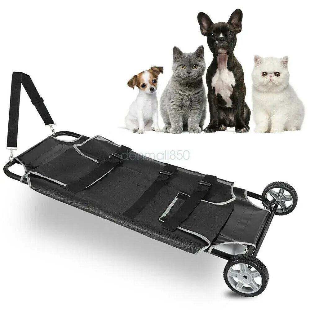 Gurney Animal Stretcher, Veterinary Expandable w/2 Wheels!