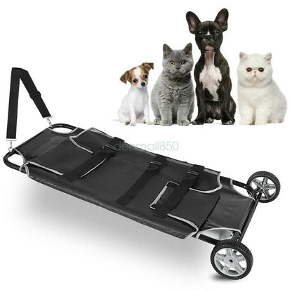 Gurney Animal Stretcher, Veterinary Expandable w/2 Wheels!