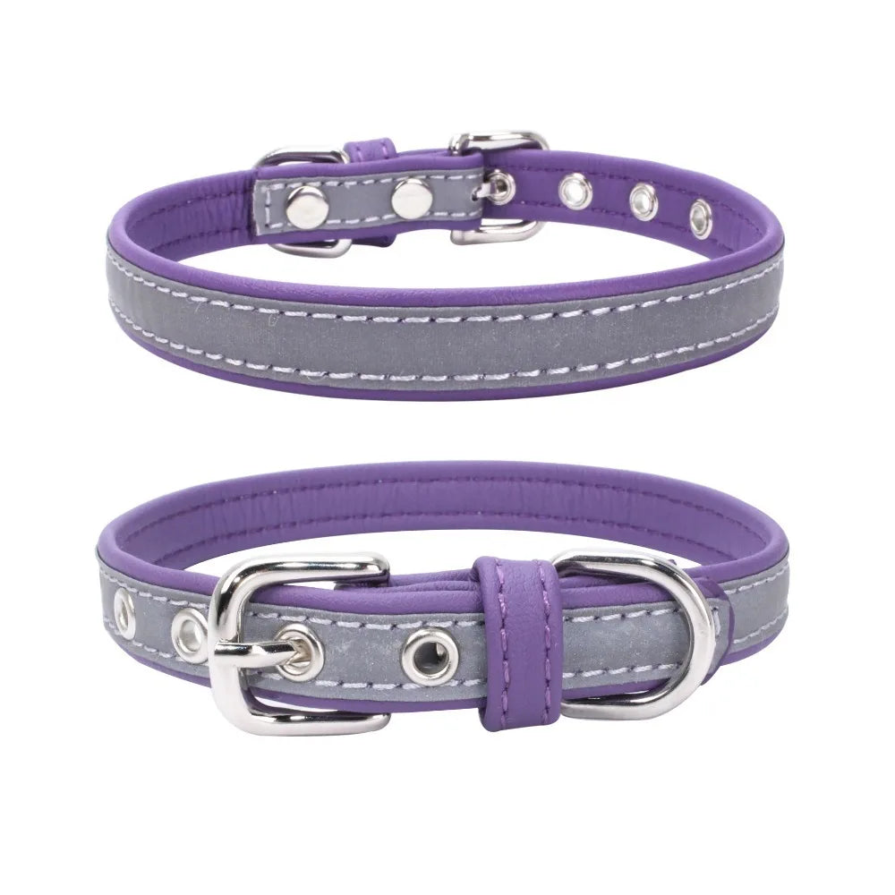 Custom Engraved Leather Dog Collar , Personalized with Name Phone Number, Adjustable Puppy for Medium Large Pet, Gift for Owner