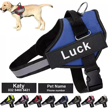Dog Harness, Customized Reflective Breathable  and Adjustable Harness for Dog, NO PULL Outdoor Harness