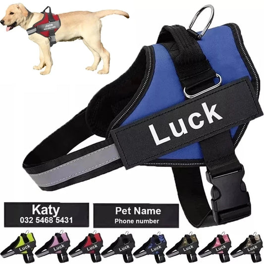 Dog Harness, Customized Reflective Breathable  and Adjustable Harness for Dog, NO PULL Outdoor Harness