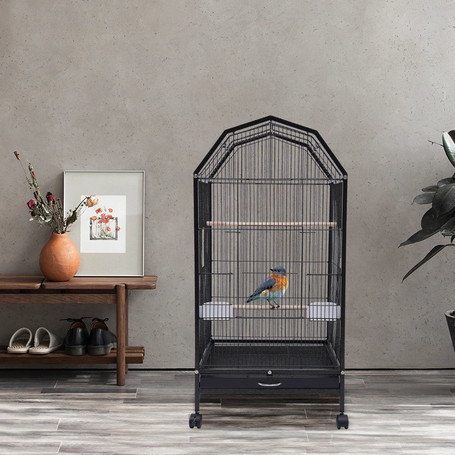 Large 39" Bird Cage  for Parakeets & Lovebirds