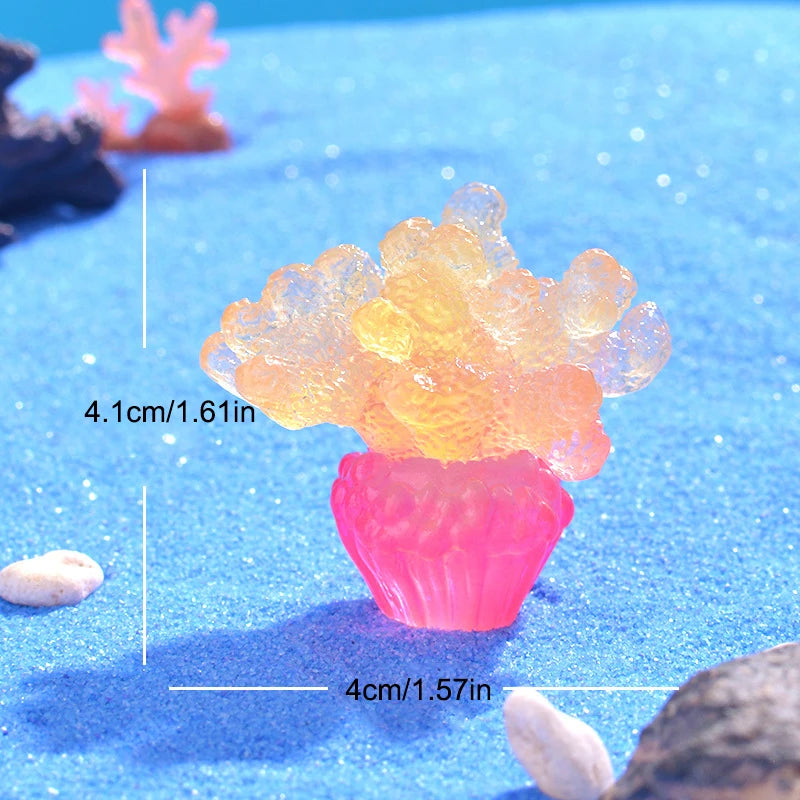 Glowing Coral Oyster for Fish Tank Aquarium Decor.