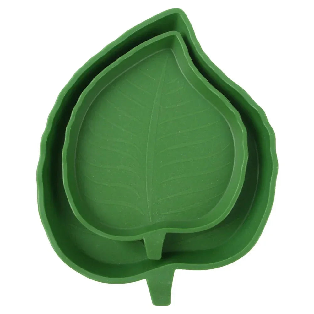 Leaf Shape Reptile Feeder Food Water Bowl For Turtle Lizards Hamsters Snakes Tortoise Gecko Small Pets Feeder Pet Supplies