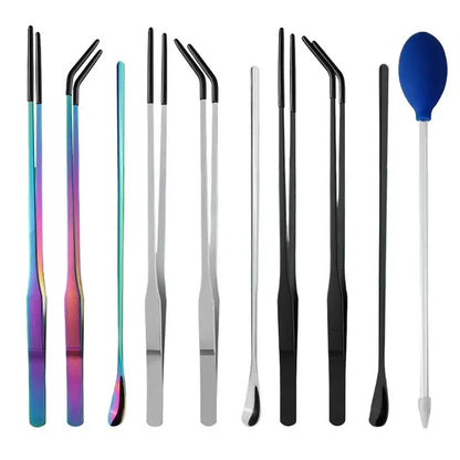 Reptile feeding tool set, efficient feeding, rubber head tweezers, feeding spoon, Reptile Accessories for geckos, bearded dragons