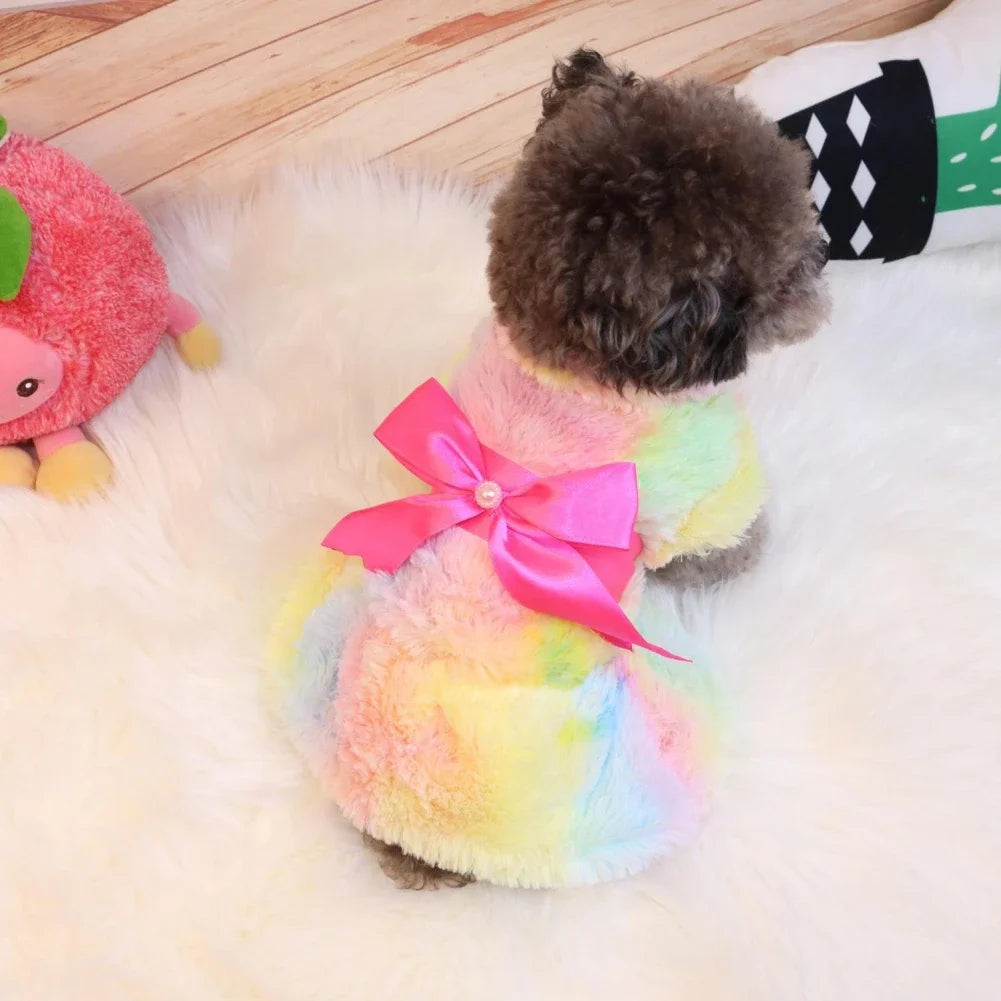 Autumn and  Winter Pet Warm Skirt for small dogs
