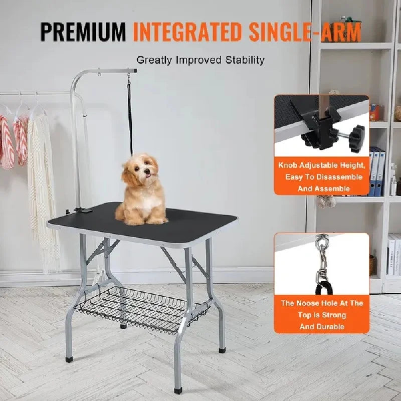 Dog Grooming Table Arm with Clamp for Medium for Small Dogs,