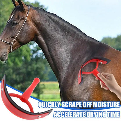 Horse Sweat Scraper, Cleaning Comb with Soft Grip Horse Deshedding Tool