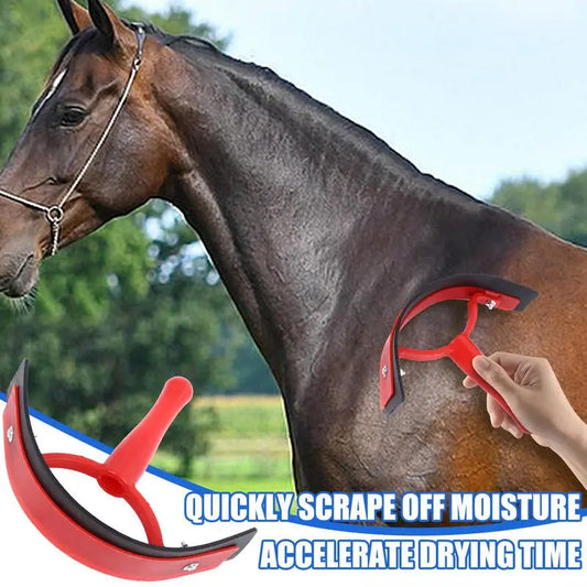 Horse Sweat Scraper, Cleaning Comb with Soft Grip Horse Deshedding Tool