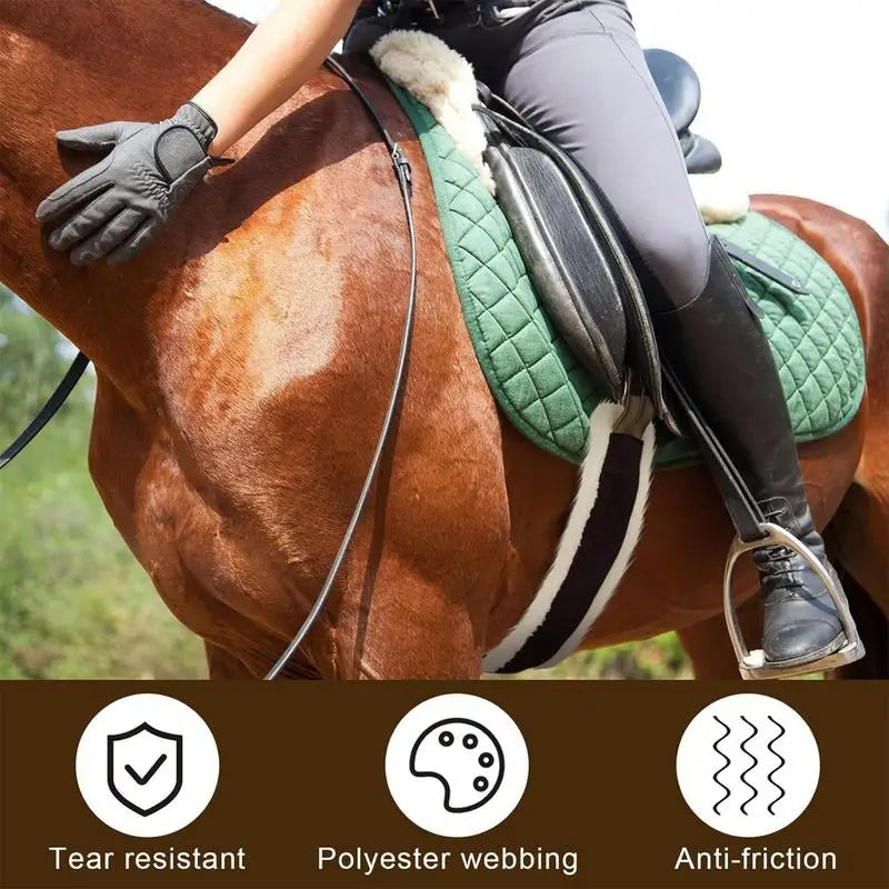 Horses Fleece Girth, Elastic, Stainless Steel, Heavy Duty Breathable Saddle